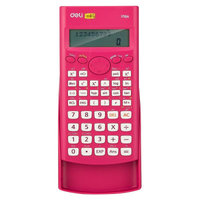 Калькулятор научный Deli 10 +2 разрядов 240 функций 88х165х23мм 150г с крышкой розовый