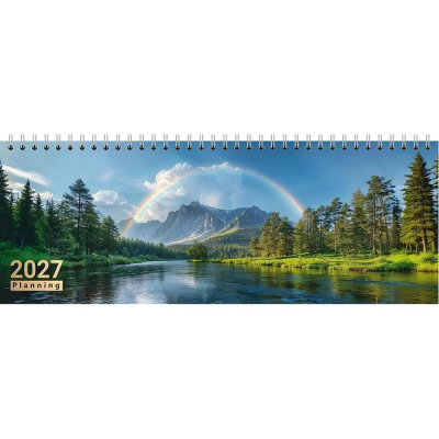 Планинг&nbsp;&nbsp;2027&nbsp;&nbsp;30х10см Lamark 128стр на гребне картонная обложка 'Радуга'