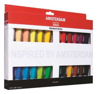Краски акриловые художественные Royal Talens Amsterdam Standard 24цв х20мл в картонной коробке