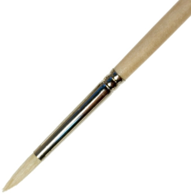 Кисть щетина круглая Сонет № 3 (5мм) лакированная ручка 25см