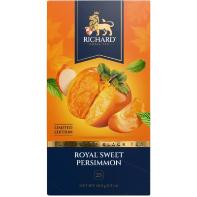 Чай Richard черный 'Royal Sweet Persimmon' индийский с яблоком и ароматом хурьмы 25пак х 2г