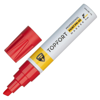 Пейнтмаркер&nbsp;&nbsp;6-8.0мм Topfort 'Professional' алюминиевый корпус красный