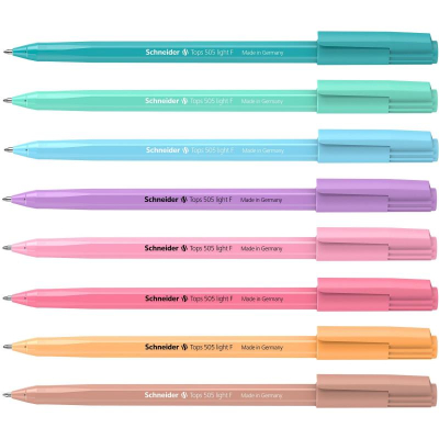 Ручка шариковая Schneider 0.8мм Tops 505 F 'Light Pastel' цвет корпуса ассорти одноразовая синяя