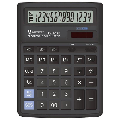 Калькулятор настольный Lamark 14 разрядов DM DP 143х193х38мм черный корпус