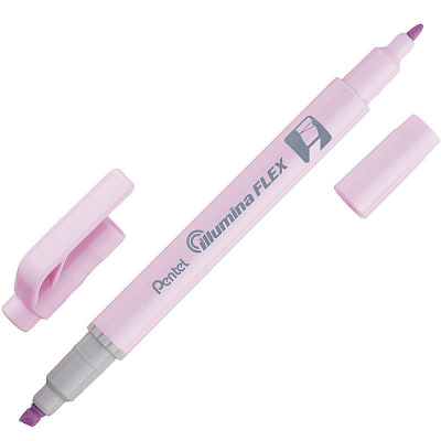 Текст-маркер Pentel Illumina Flex Pastel 2-сторонний фиолетовый