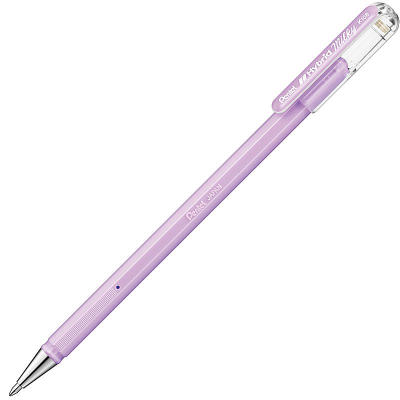Ручка гелевая Pentel 0.8мм Hybrid Milky пастельная фиолетовая