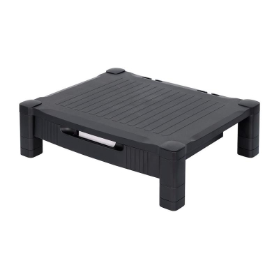 Подставка для монитора Бюрократ до 15кг с ящиком для мелочей черная