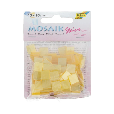 Мозаика Folia пластиковая Глянцевая 10х10мм 190шт оттенки желтого
