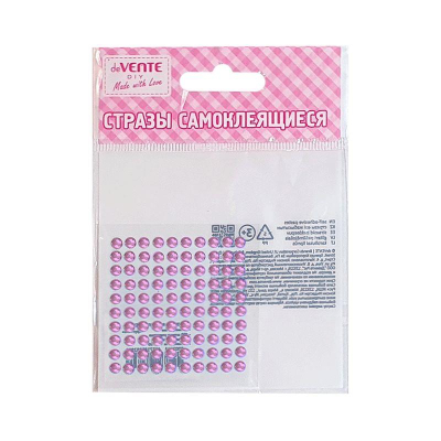Стразы deVENTE 'Dots' 4мм 100шт сиреневые акриловые самоклеящиеся