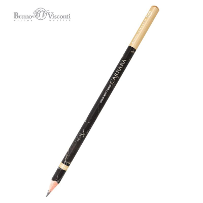 Карандаш BrunoVisconti® 'Carrara' HB трехгранный корпус 'Black'