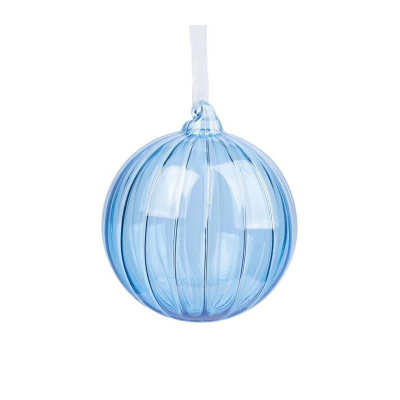 Шар 100мм голубой стекло
