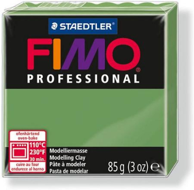 Глина полимерная термоотвердевающая Fimo Professional зеленый лист  85г