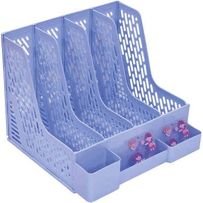 Бюро-органайзер deVENTE 'Universal'&nbsp;&nbsp;7 отделений&nbsp;&nbsp;32х30х26см со стикерами Kawaii голубой