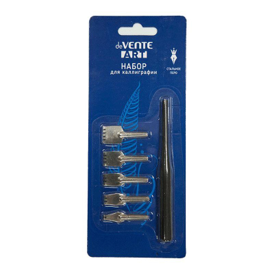 Держатель пера для каллиграфии и черчения прямой deVENTE 'Art' +5 перьев 4.0-15.0мм