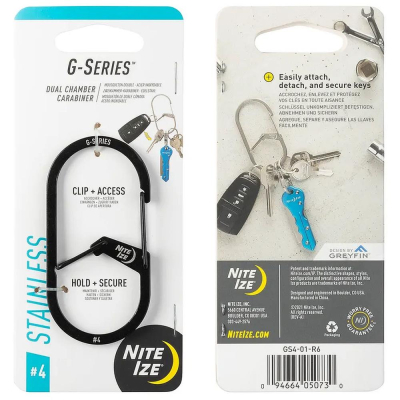 Карабин стальной Nite Ize G-Series™ Dual Chamber Carabiner 4 черный