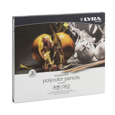 Карандаши цветные художественные Lyra Rembrandt Polycolor 24цв в металлической коробке