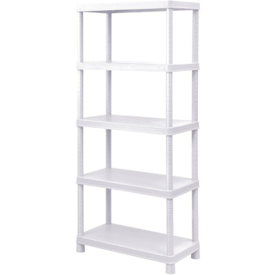 Стеллаж СТАММ&nbsp;&nbsp;5 полок&nbsp;&nbsp;70х156х35см пластиковый белый