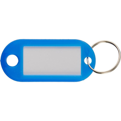 Бирка для ключей Attache пластиковая 50х22мм синяя  10шт