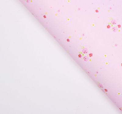 Бумага упаковочная  50х70см Цветочки розовая
