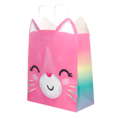 Пакет подарочный 26х30х12см 'Розовая кошечка'