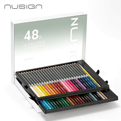 Карандаши акварельные Deli 'Nusign' 48цв в пластиковой коробке