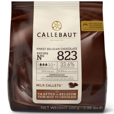 Шоколад молочный Callebaut 33.6%  0.4кг