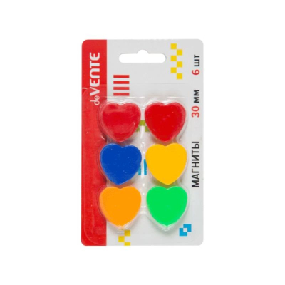 Магнитный держатель фигурный&nbsp;&nbsp;30х30мм deVENTE 'Сердце' 6шт в блистере