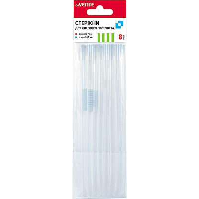 Стержень клеевой d- 7мм L-20см deVENTE прозрачный 8шт