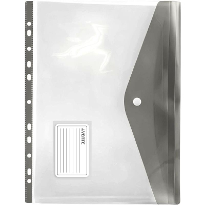 Мультифора объёмная с вертикальным клапаном на кнопке на 180л 140мкм A4+ deVENTE с карманом для таблички глянцевая