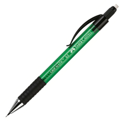 Карандаш автоматический 0.5мм Faber-Castell Grip-Matic 1375 с автоподачей грифеляпрозрачный зеленый