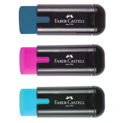 Точилка 1 диаметр Faber-Castell 'Combi' с ластиком PVC-Free цвета Trend ассорти
