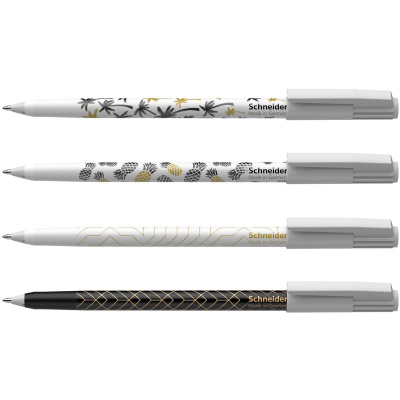 Ручка шариковая Schneider 0.8мм Tops 505 F 'Tropical' дизайны ассорти одноразовая синяя