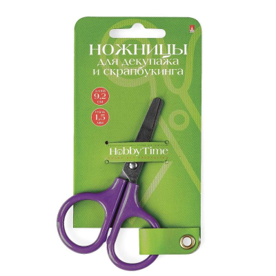 Ножницы для декупажа и скрапбукинга  9.2см Hobby Time в блистере