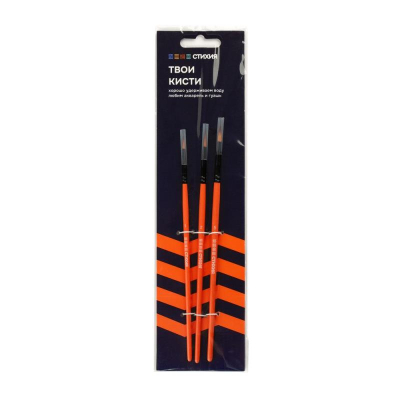 Кисти художественные набор Стихия&nbsp;&nbsp;3шт синтетика круглая №2, 5, 8