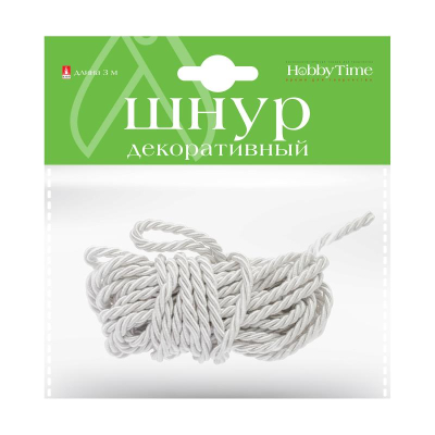 Шнур декоративный витой Hobby Time 3м белый