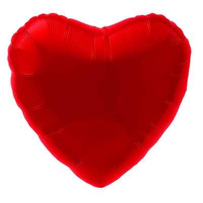 Шар воздушный фольгированный Сердце красный Agura 48см