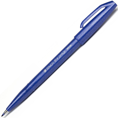 Ручка-кисточка капиллярная художественная Pentel Arts Brush Sign Pen синяя