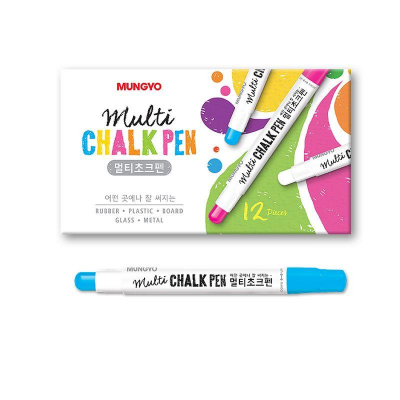 Маркер-карандаш меловой для доски и стекла Mungyo Chalk Pen круглый синий