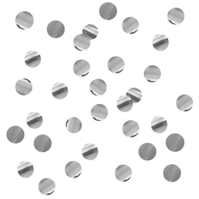 Конфетти Веселуха круглое фольгированное серебряное 500гр