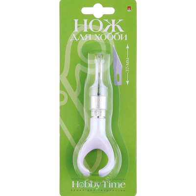 Нож-скальпель Hobby Time с фиксацией на пальце в блистере