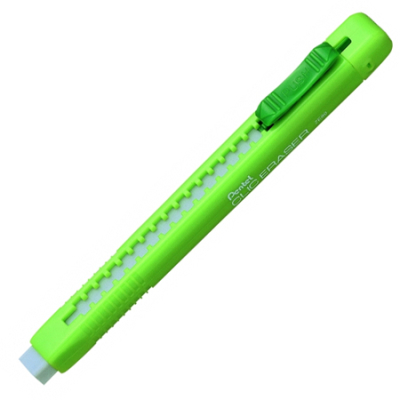 Ластик-карандаш пластиковый Pentel 'Clic Eraser' салатовый корпус
