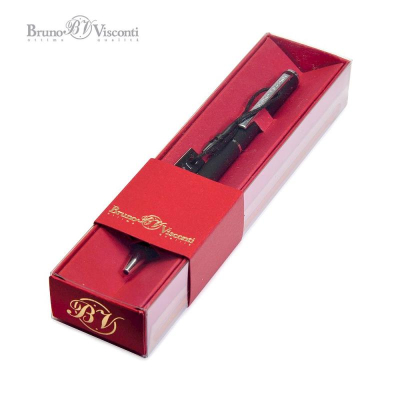 Ручка шариковая BrunoVisconti® 'Palermo' 0.7мм металлический Soft Touch черный корпус синие чернила