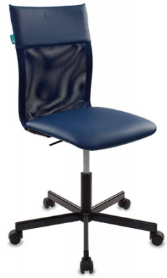 Кресло офисное Бюрократ 1399 сетчатая спинка искусственная кожа синее