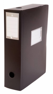 Короб архивный пластиковый A4  80мм Бюрократ 0.8мм черный