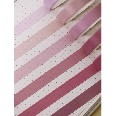 Клейкая лента декоративная бумажная 'Classic colored' розовый 6 оттенков