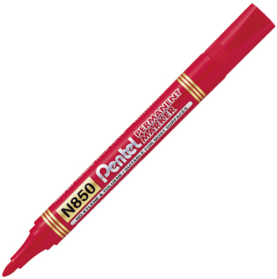 Маркер перманентный Pentel круглый  2.2мм красный