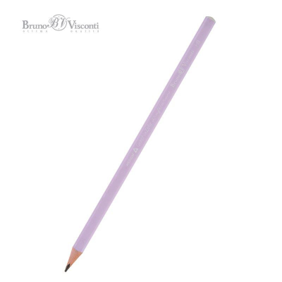 Карандаш BrunoVisconti® 'GraphixZefir' HB трехгранный корпус 'Нежно-сиреневый'