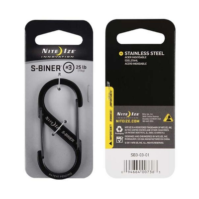 Карабин стальной Nite Ize S-Biner® 3 черный