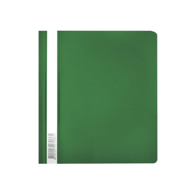 Скоросшиватель пластиковый A5 Бюрократ Люкс 180/140мкм глянцевый зеленый