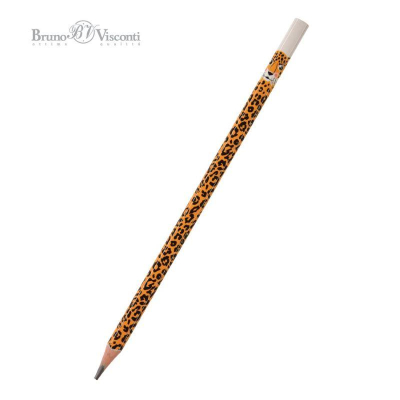 Карандаш BrunoVisconti® 'ArtGraphix' HB трехгранный полимерный корпус 'Леопард'